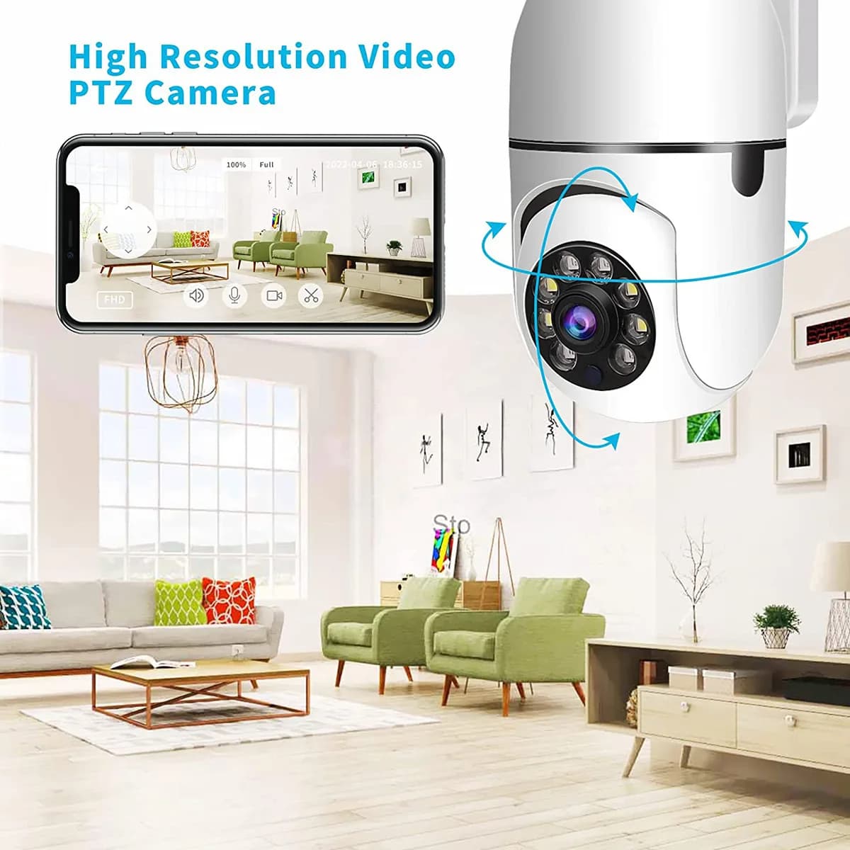 Telecamera dome IP PTZ wireless 2MP 1080P P2P Full Color AI Rilevazione umanoide Monitoraggio automatico Sicurezza CCTV Baby Monitor