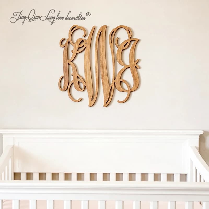 Custom Wooden Monogram - Wall Hanging -Door Hanger - Wedding Monogram - Nursery Monogram - Wooden Initials - Bridal Shower Gift