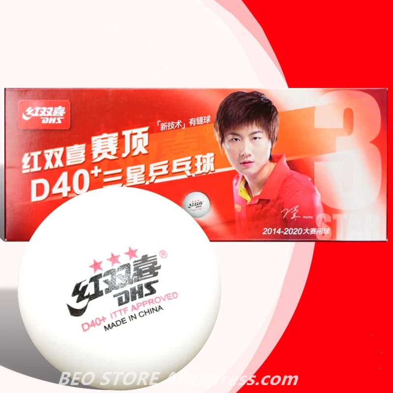DHS 3 Star D40 + pallina da Ping Pong 3 stelle nuovo materiale ABS espanso Poly Plastic Original DHS Ball palline da Ping Pong a 3 stelle