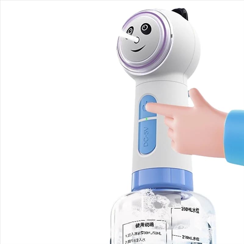 A02M-Pet Foam Machine Pet Sprayer Automatic Shampoo Cat Dog Pet Bath Cleaning Panda Bubble Machine