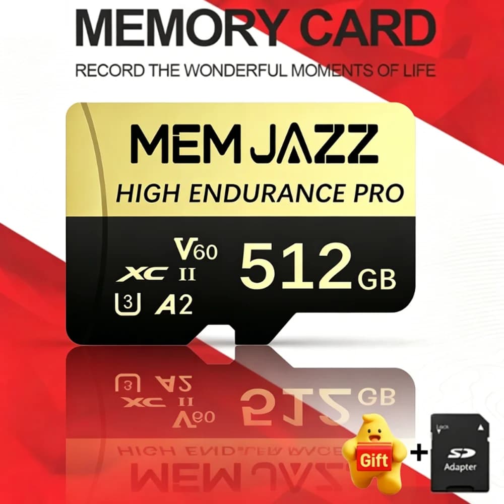 High-Speed Professional Photography Memory Card - 32GB/64GB/512GB Micro TF SD U3 V30 A2 with Adapter for Cameras And Devices