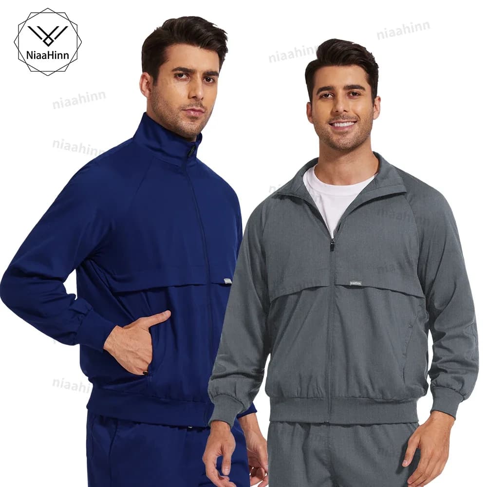 Nurses Medical Scrub Jacket Wholesale High-quality Nursing Wear Medical Scrubs Spa Uniform Unisex Doctor Nurse Work Clothes Coat