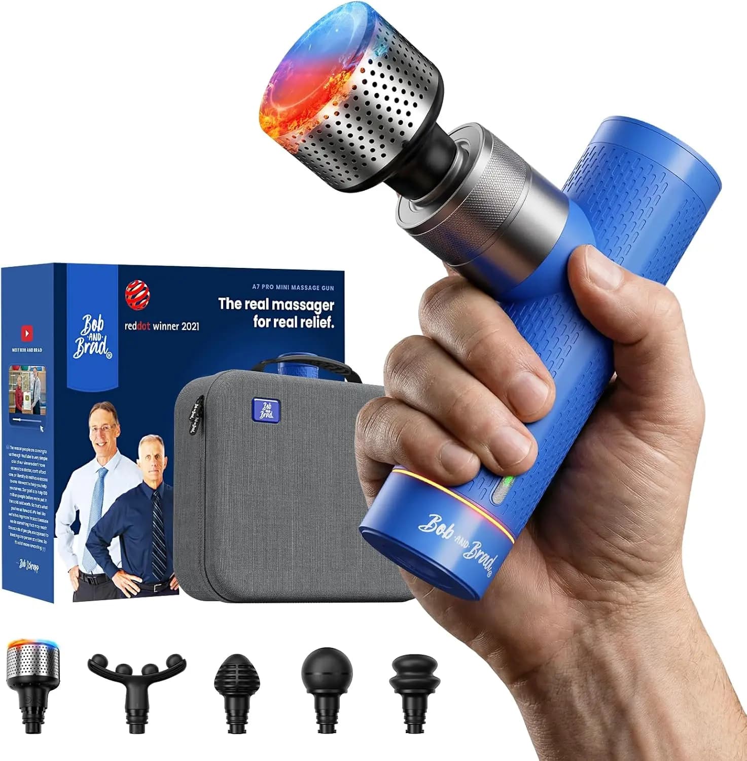 A7 Pro Deep Massage Gun with Hot/Freddo Therapy - Amplitude 11mm, Portable and Silent Design, Compatible with FSA-HSA