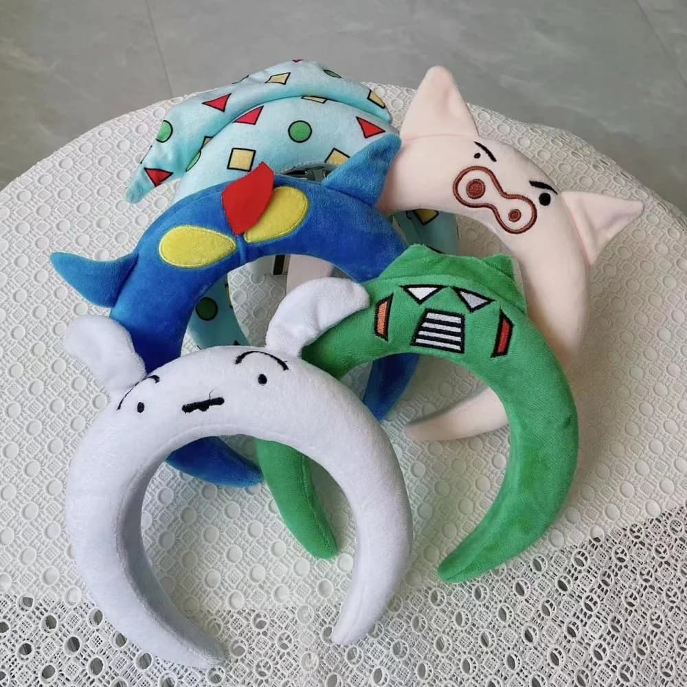Cartoon Crayon Shinchans Headband Pajama Shinchan Nohara Shiro Kantamu Action Kamen Hair Decorations Hairpin Women Girl Gifts