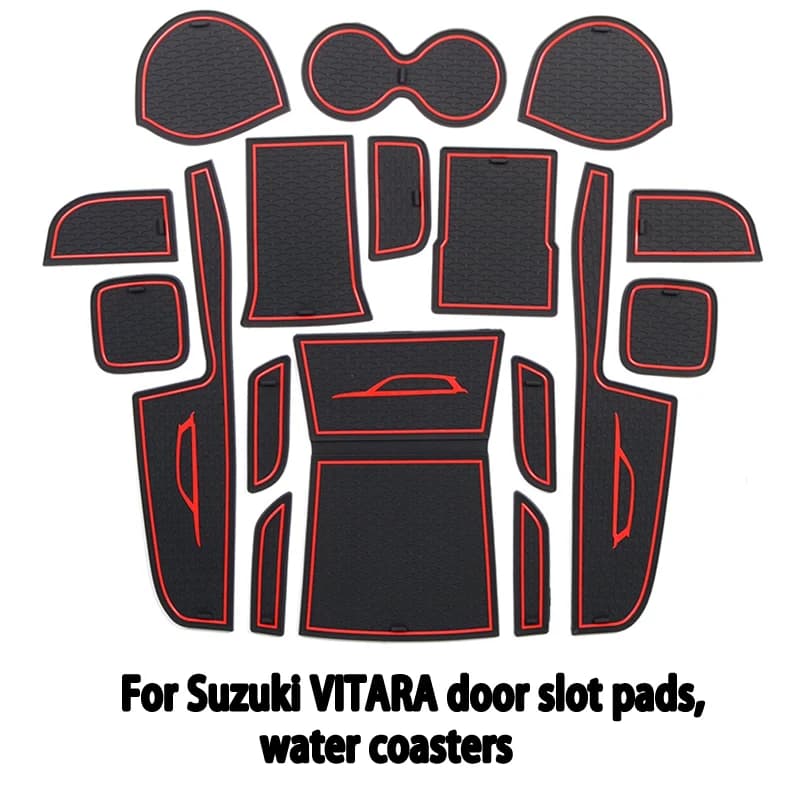 Suitable for Suzuki VITARA door slot pads, water coasters, interior modifications, storage slots, anti-slip mats, dust pads