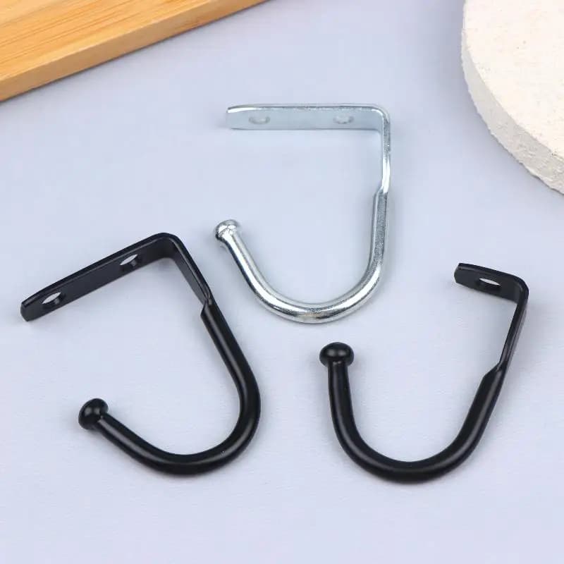 6PCS Multi-Purpose Storage Hook Iron Hooks Single Ceiling Prong Hook Kitchen Closet Wall Mount Clothes Keys Hanger Heavy Duty