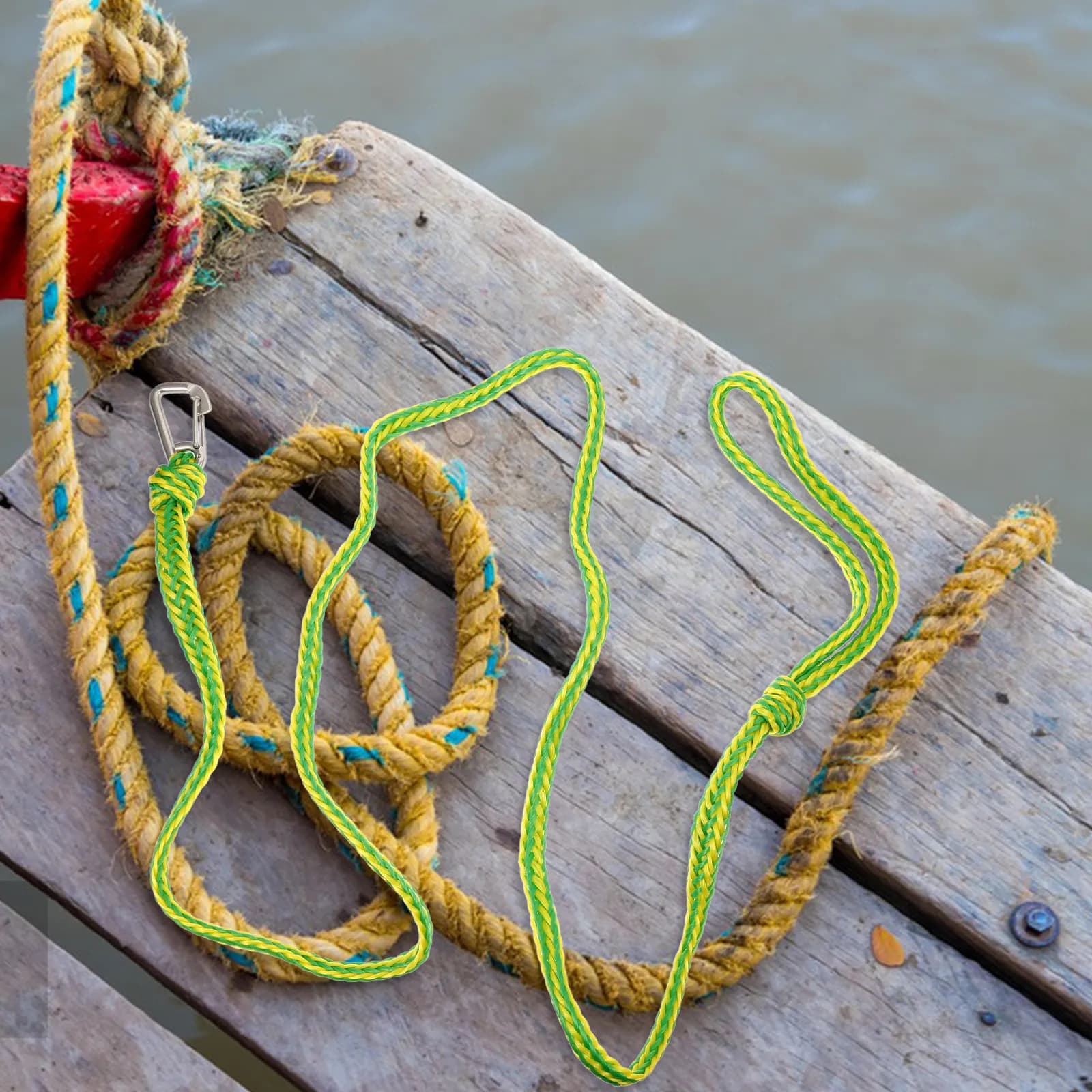 Nylon Mooring Rope Dock Hook Clip Versatile Dock Line for Boats Yachts Rvs Heavy Duty Marine Rope Cord Box Organizer