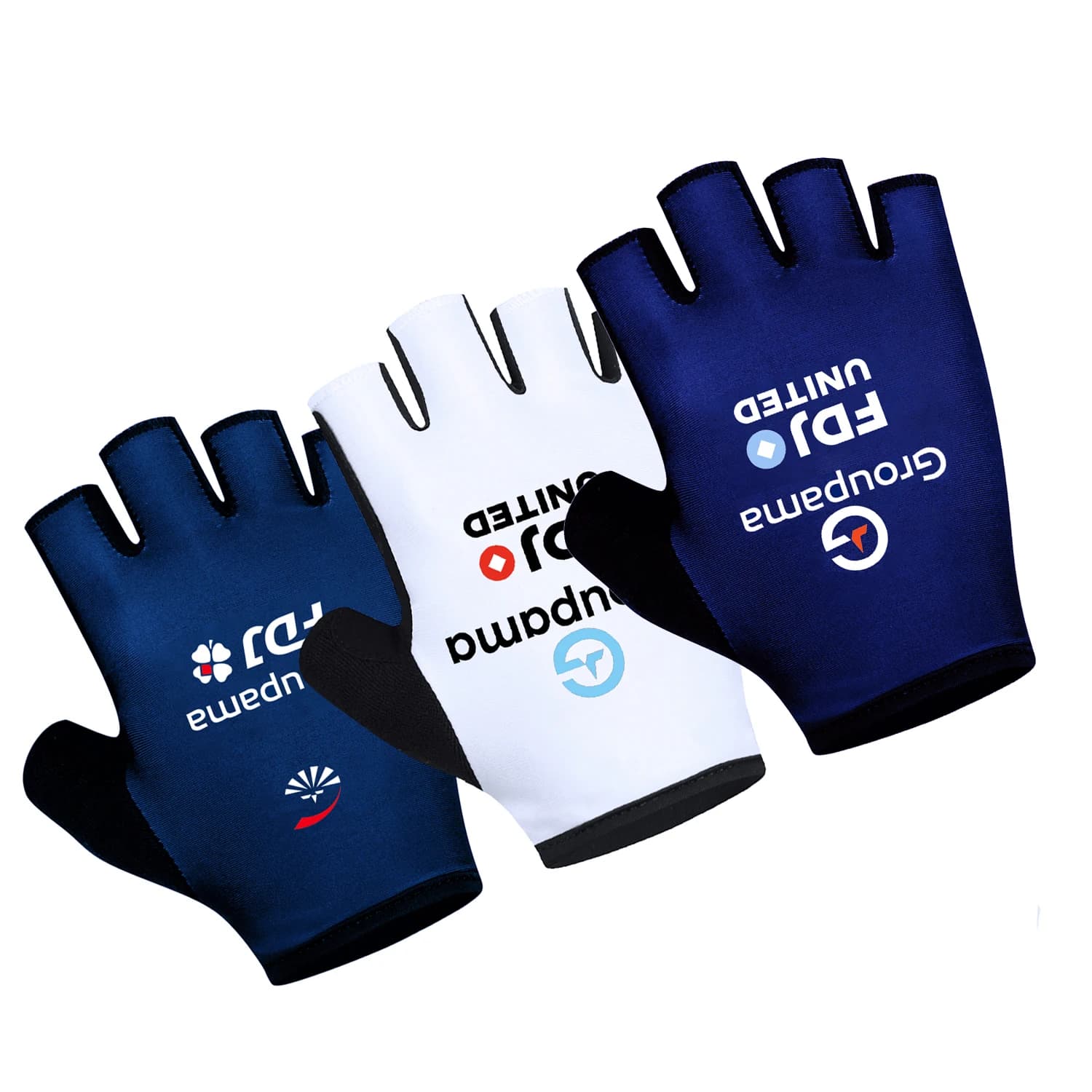 2024 FDJ Team Cycling Gloves Half finger Man Women Road Bike Gloves Race Fitness Sport Riding Bicycle Gloves
