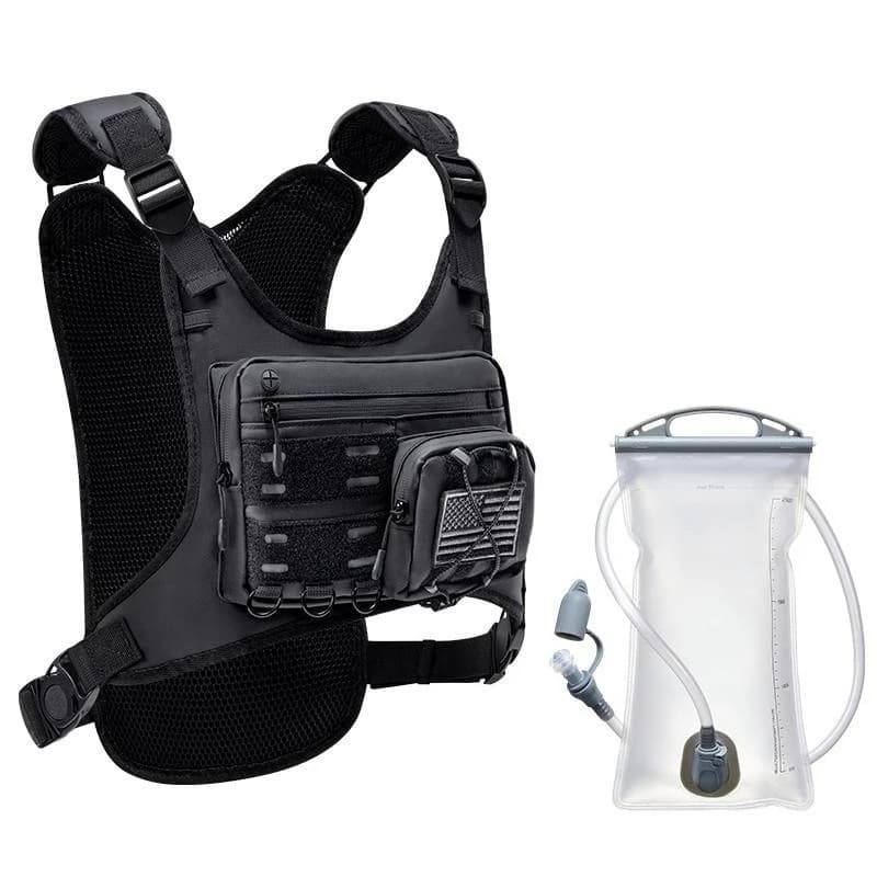 Lightweight Running Vest Chest Pack Hydration Backpack for Men Women Outdoor Trail Running Hiking Cycling Water Backpack with Adjustable Straps Marathon Jogging Sports Bag