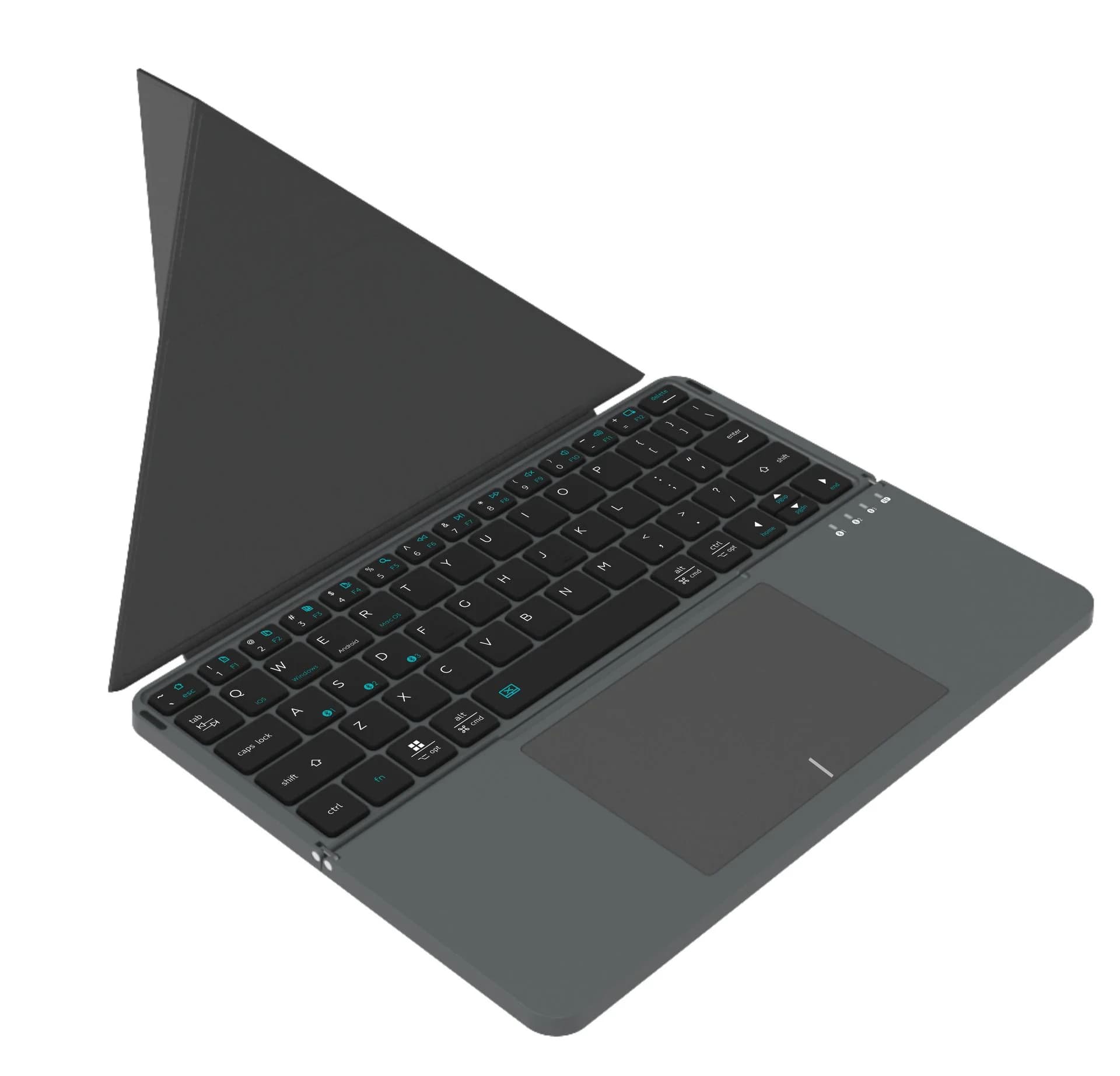 Tastiera Bluetooth 5.0 pieghevole modello multifunzionale con touchpad e supporto per telefono per telefoni, tablet, PC - Nuova uscita