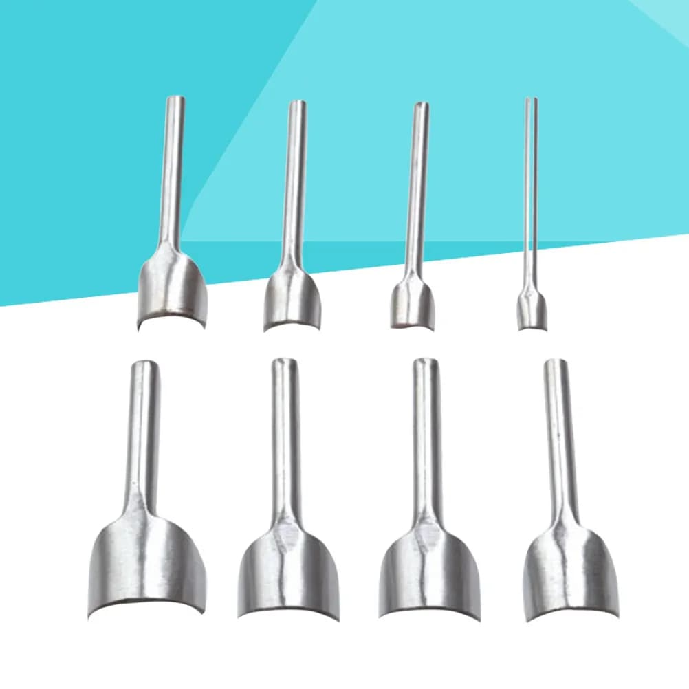 Set di 8 Punzoni a V per Lavorazione Tessuti, Strumenti per Cucito, Kit per Tappezzeria e Artigianato, Regalo per Principianti ed Esperti