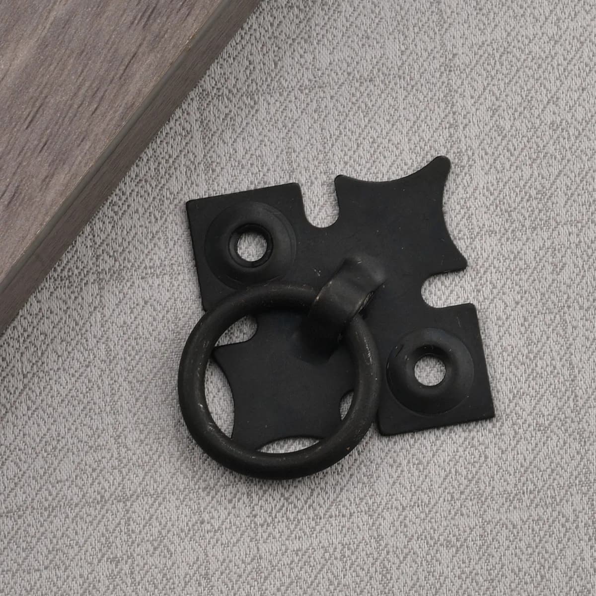 Maniglie per mobili Clover, pomelli per cassetti e anelli di sospensione a foro singolo, stile antico cinese nero, per ante di armadi e mobili, ferramenta per mobili