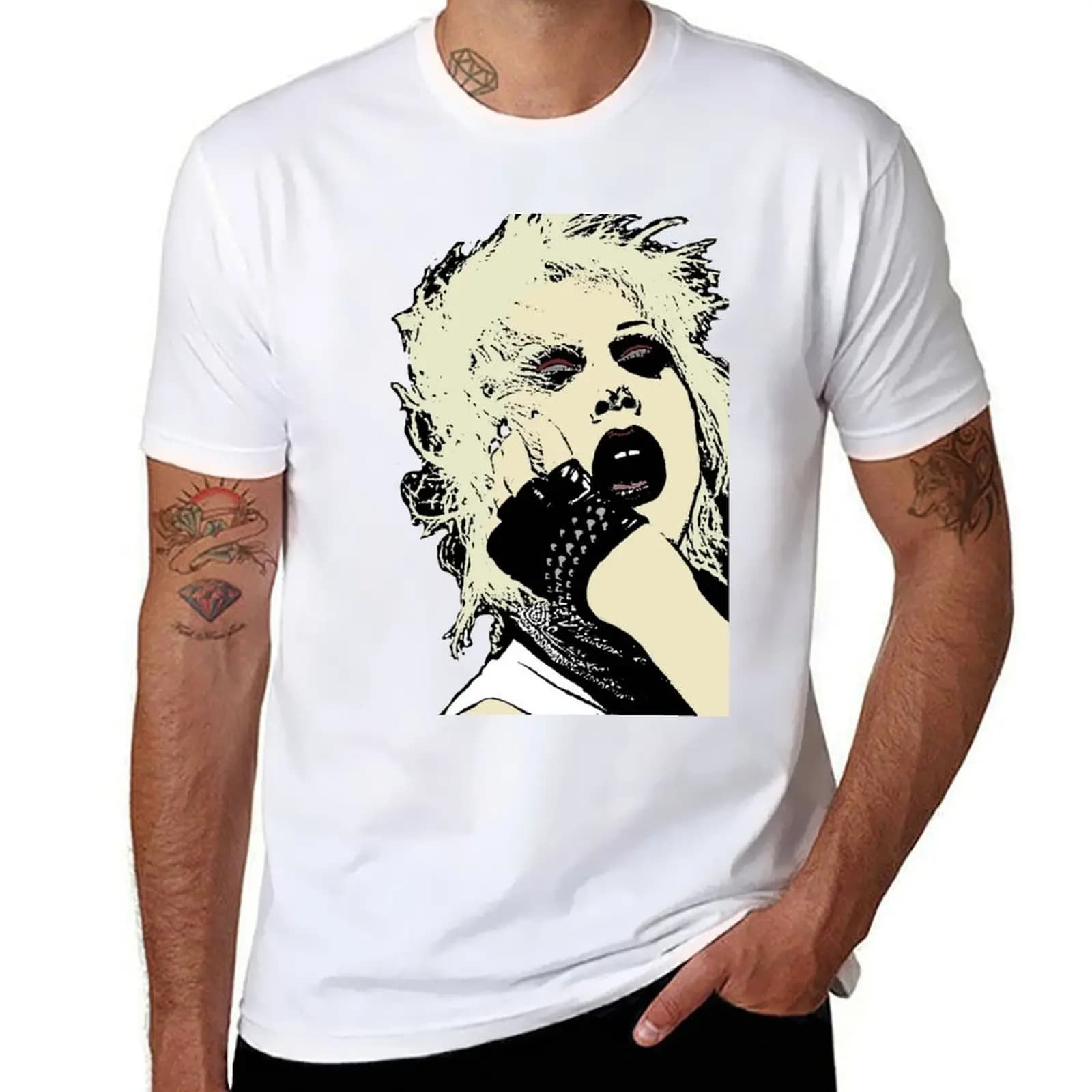 Sharon Needles in maglietta nera magliette grafiche da uomo magliette da uomo T-shirt in cotone