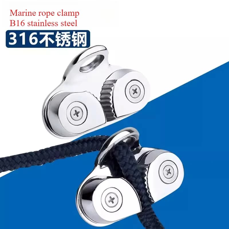Morsetto per Corda in Acciaio Inox 316 di Grado Marino, Fermacorda Rapido per Accessori Barche e Yacht