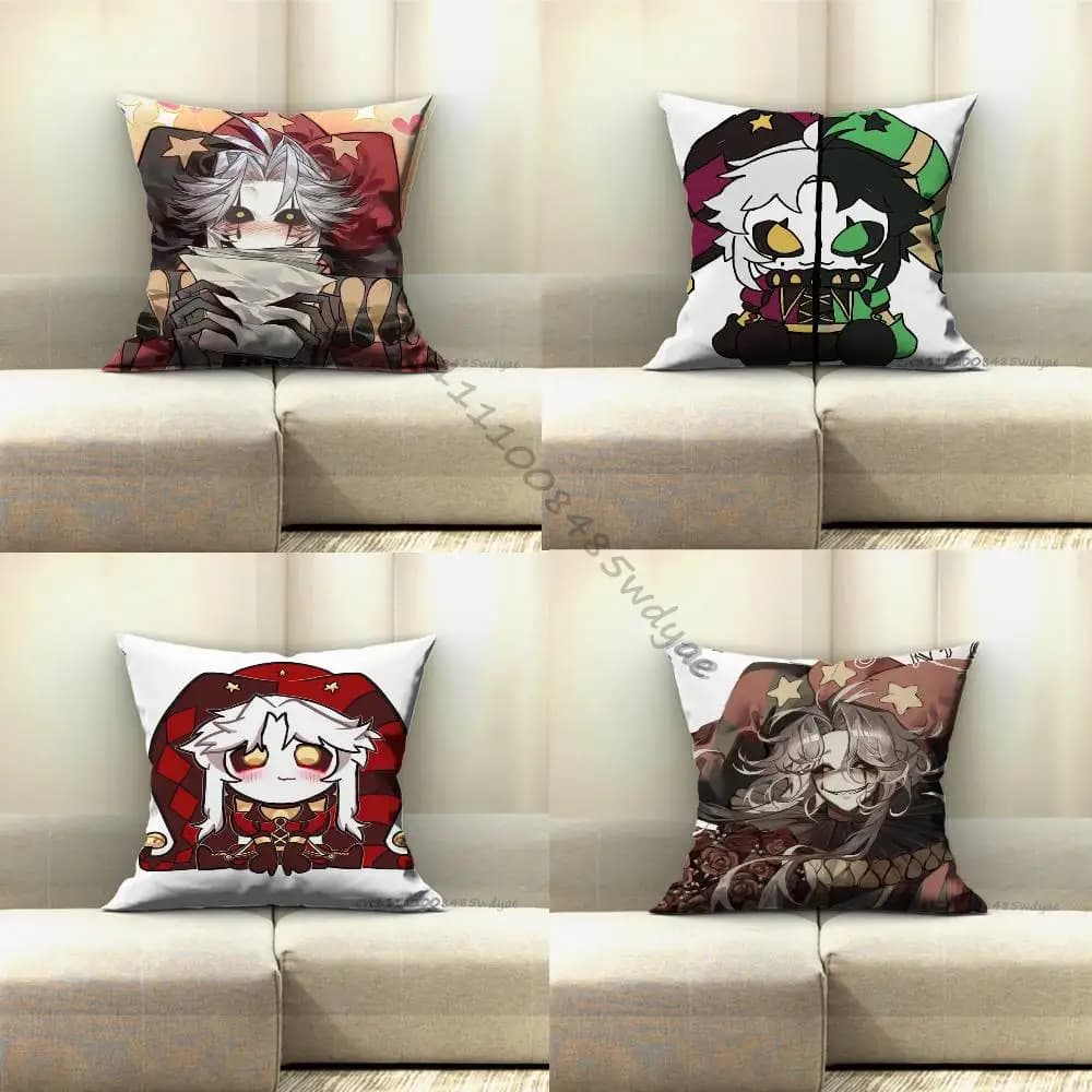 Cuscino decorativo The Freak N-Novel Circus Pierrot per divano, sedia, decorazione moderna per la casa, cuscino stampato