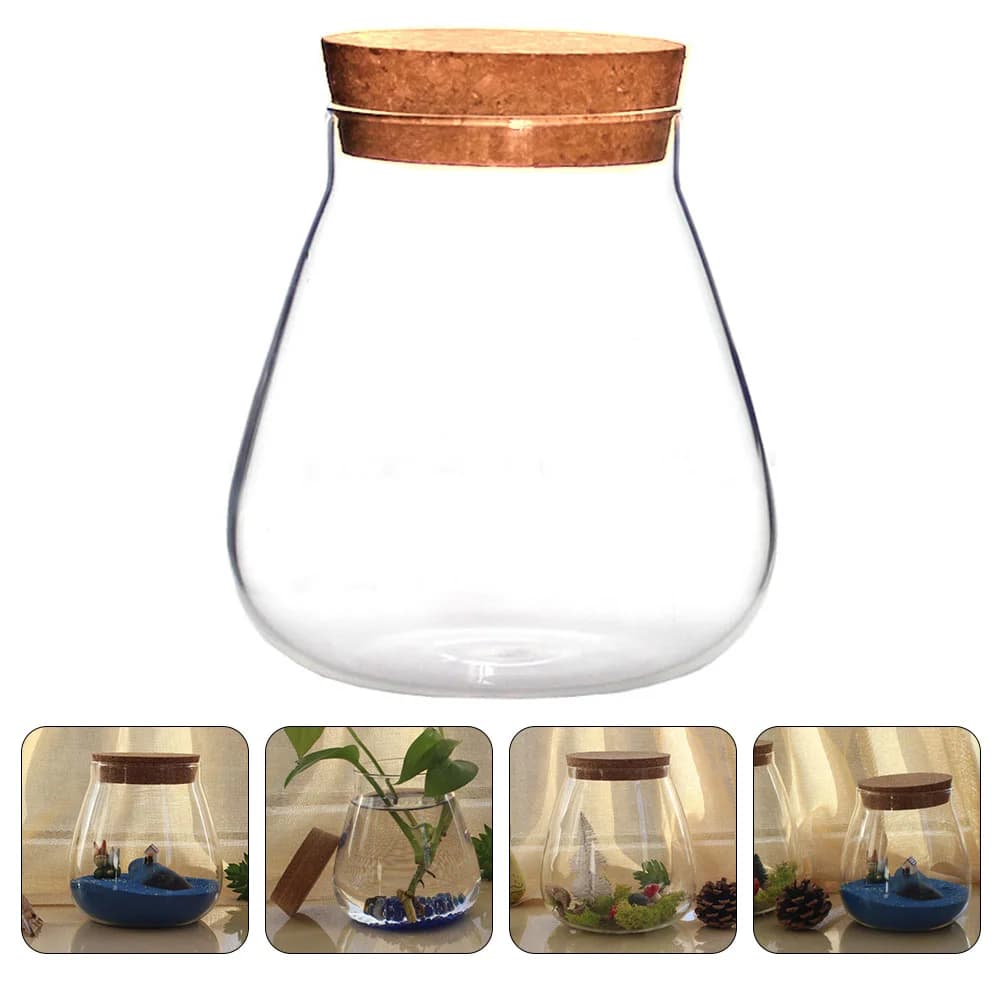 Glass with jars for cork jars for bottles decorative lids for plants wedding favors Storage kit containers pot caps for landscapes