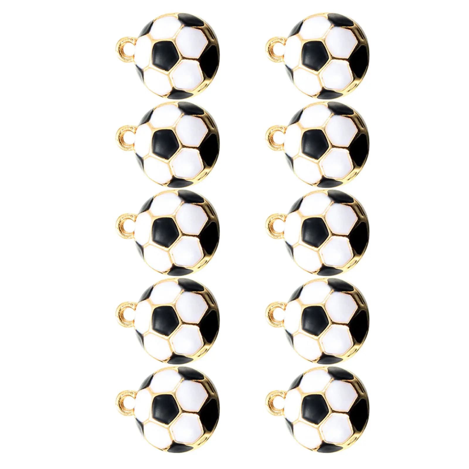 10 Pezzi Eleganti Ciondoli Dorati a Forma di Pallone da Calcio in Lega per Creazione Gioielli Fai da Te, Collane, Orecchini, Bracciali, Portachiavi, Ciondoli per Borse e Artigianato