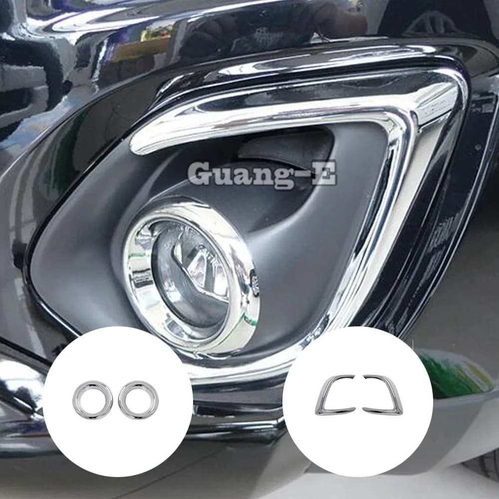 Car Head Front Fog Light Lamp Frame Stick Eyebrow ABS Chrome Cover Trim Sticker For Mitsubishi ASX 2013 2014 2015 2016 2017 2018