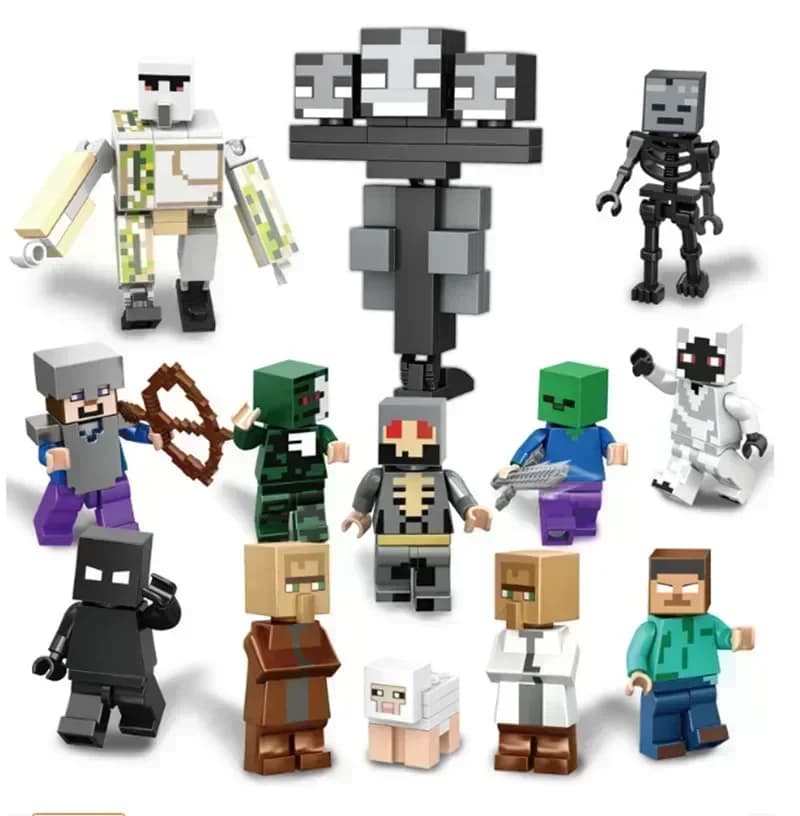 Nuove Action Figure Minecraft da Assemblare, Giocattoli Educativi Creeper per Bambini