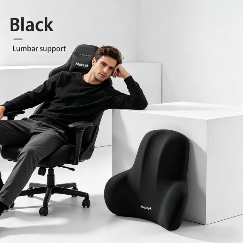 Set di 2 Cuscini in Memory Foam per Collo e Lombare, Supporto Confortevole per Schienale, Accessori Universali per Interni Auto e Viaggi