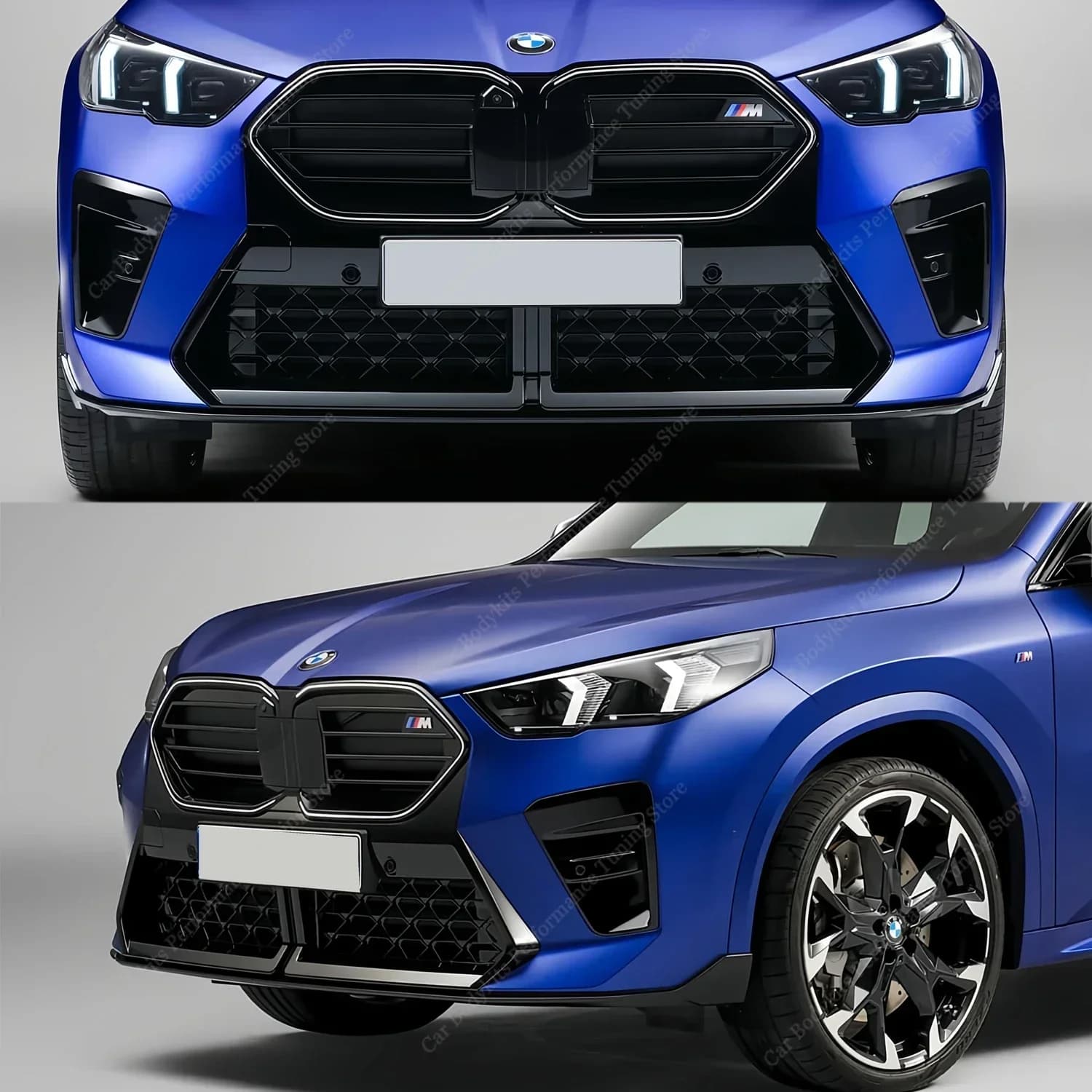 Nero lucido M35i Stile Paraurti Anteriore Splitter Lip Spoiler Diffusore Per BMW X2 iX2 U10 20i 20d 18d M Sport 2024 2025 Tuning
