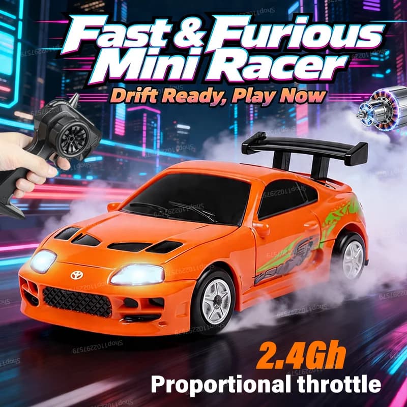 Nuove auto da corsa Turbo Racing 1:64 Mini RC Drift Cars 2.4Gh Gyro Telecomando Giocattolo da corsa indoor preferito dai bambini Modello da tavolo ad alta velocità
