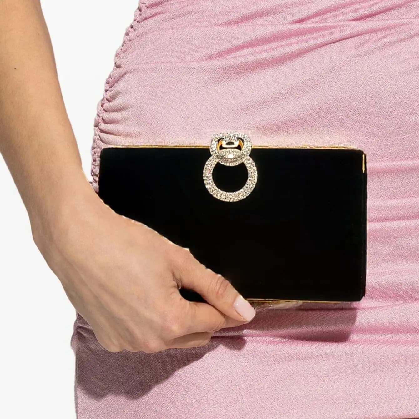 Borse da sera da donna in velluto con diamanti Pochette in metallo dorato con patta Design Fashion Lady Gift Borse da sposa da sposa