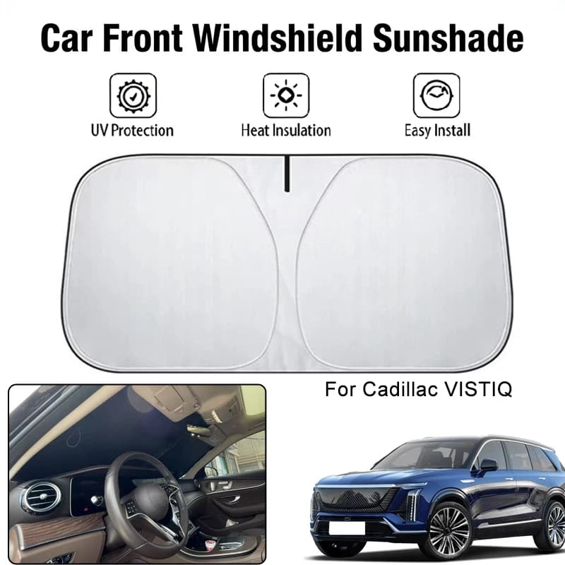 Copertura parasole per parabrezza anteriore per Cadillac VISTIQ, blocco UV, isolamento termico, accessori per la protezione solare degli interni dell'auto