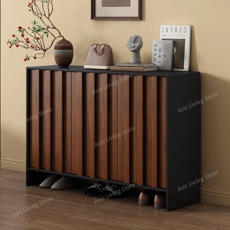 Wooden Storage Shoe Shelf Organizer Mobile Living Room Box Luxury Designer Shoe Cabinet Slippers Archivadores Home Furniture
