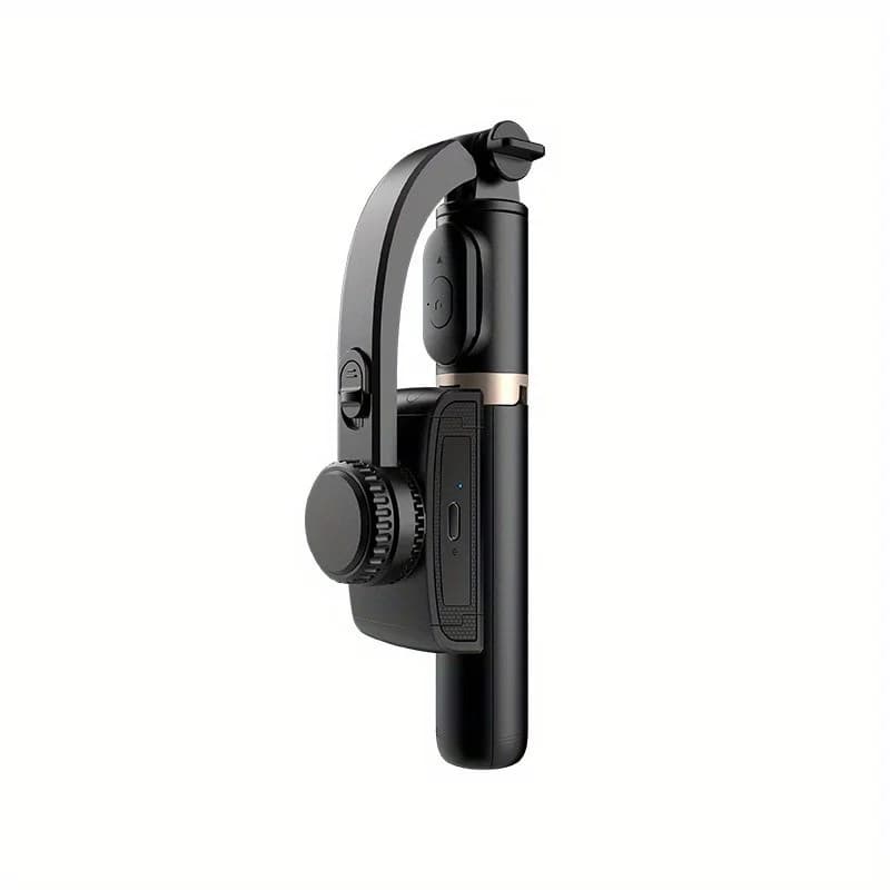 Stabilizzatore Gimbal Portatile con Doppia Luce di Riempimento, Asta Selfie, Supporto Intelligente, Stabilizzatore Monoassiale, Riprese Fluide