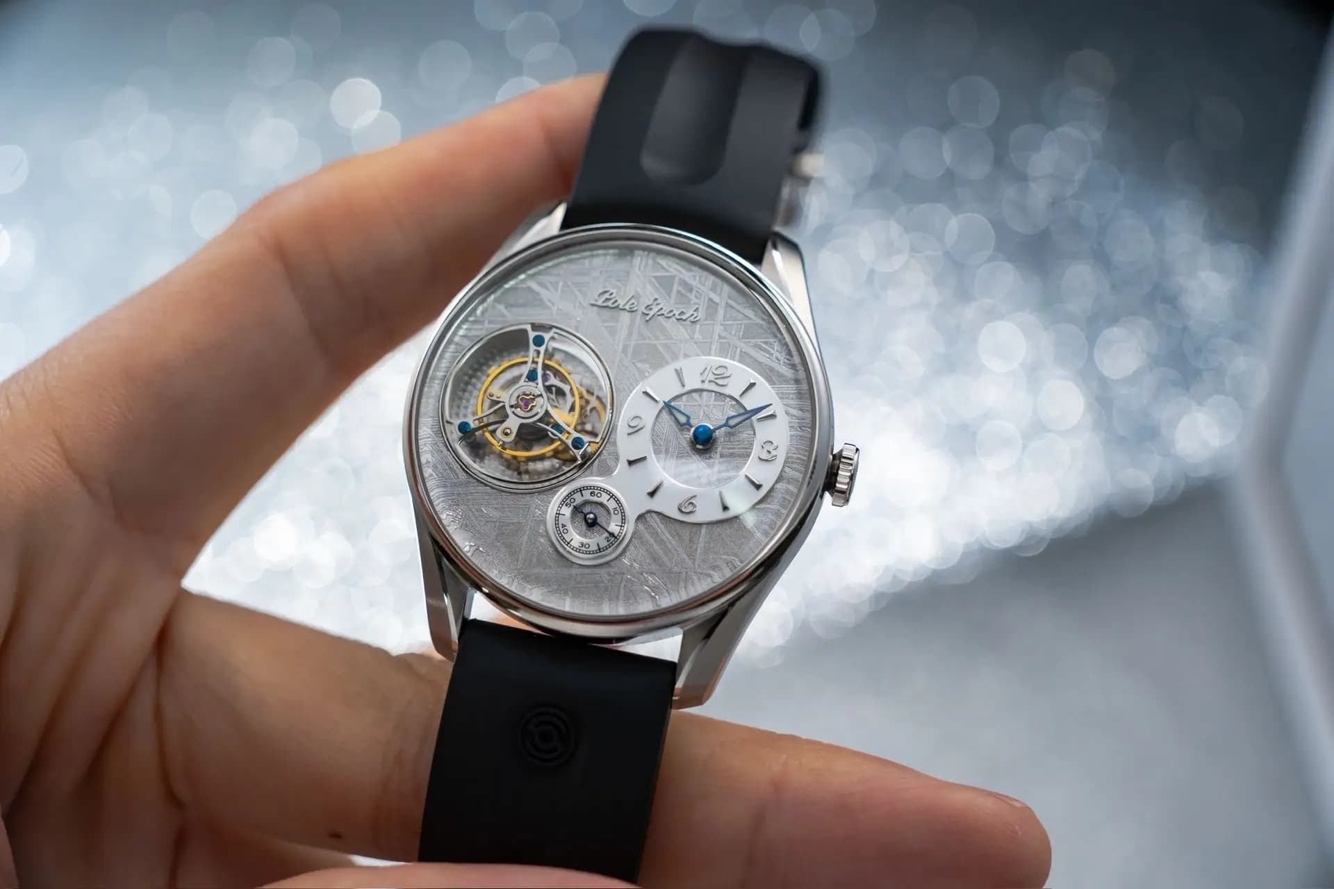 Orologio Meccanico da Uomo Jichen 008 Meteorite con Movimento Tourbillon Manuale e Vetro Zaffiro