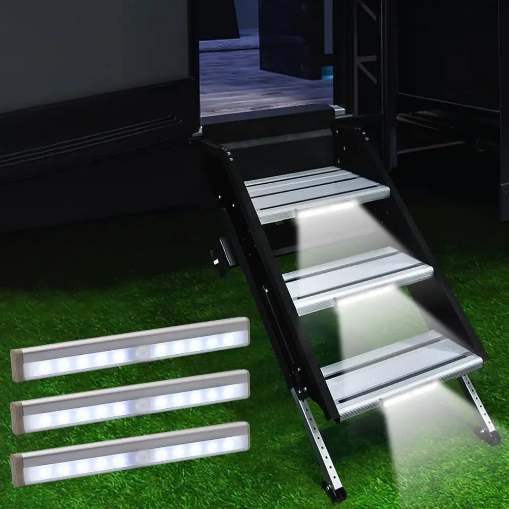 Luci LED Magnetiche a Batteria per Camper, Roulotte e Motorhome con Sensore di Movimento e Luce Notturna