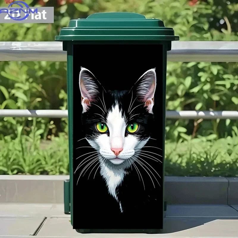 Household Bin Art Pattern Decal 2D Print Trash Can Ornament Sticker
