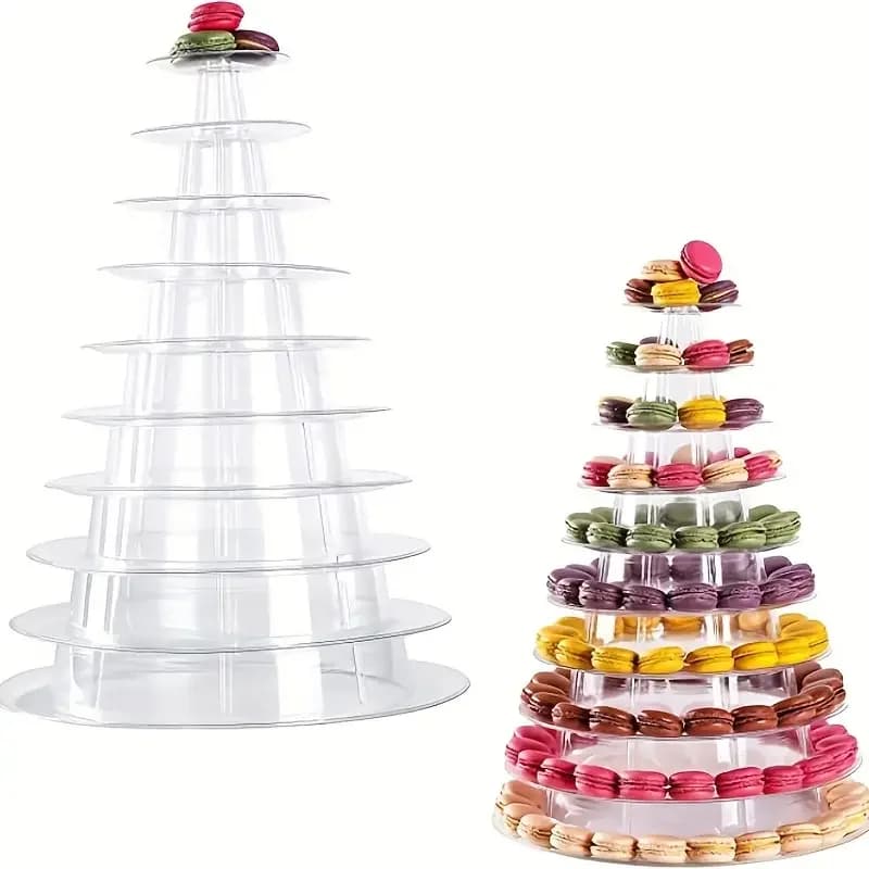 Layered macaron stand, cake display, cupcake port, dessert support, baby shower, weddings, birthday parties