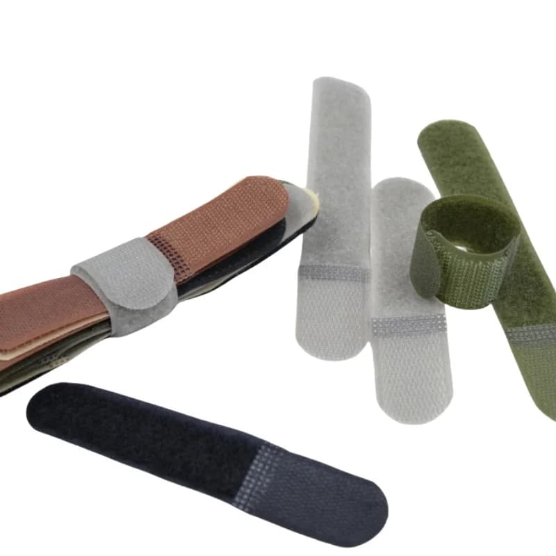 5PCS Cinghie in nylon Fascette per cavi Cinghia per tessitura Organizzatore Fix Hook Loop Grip Cavo di avvolgimento Riutilizzabile Zaino Fibbia di fissaggio