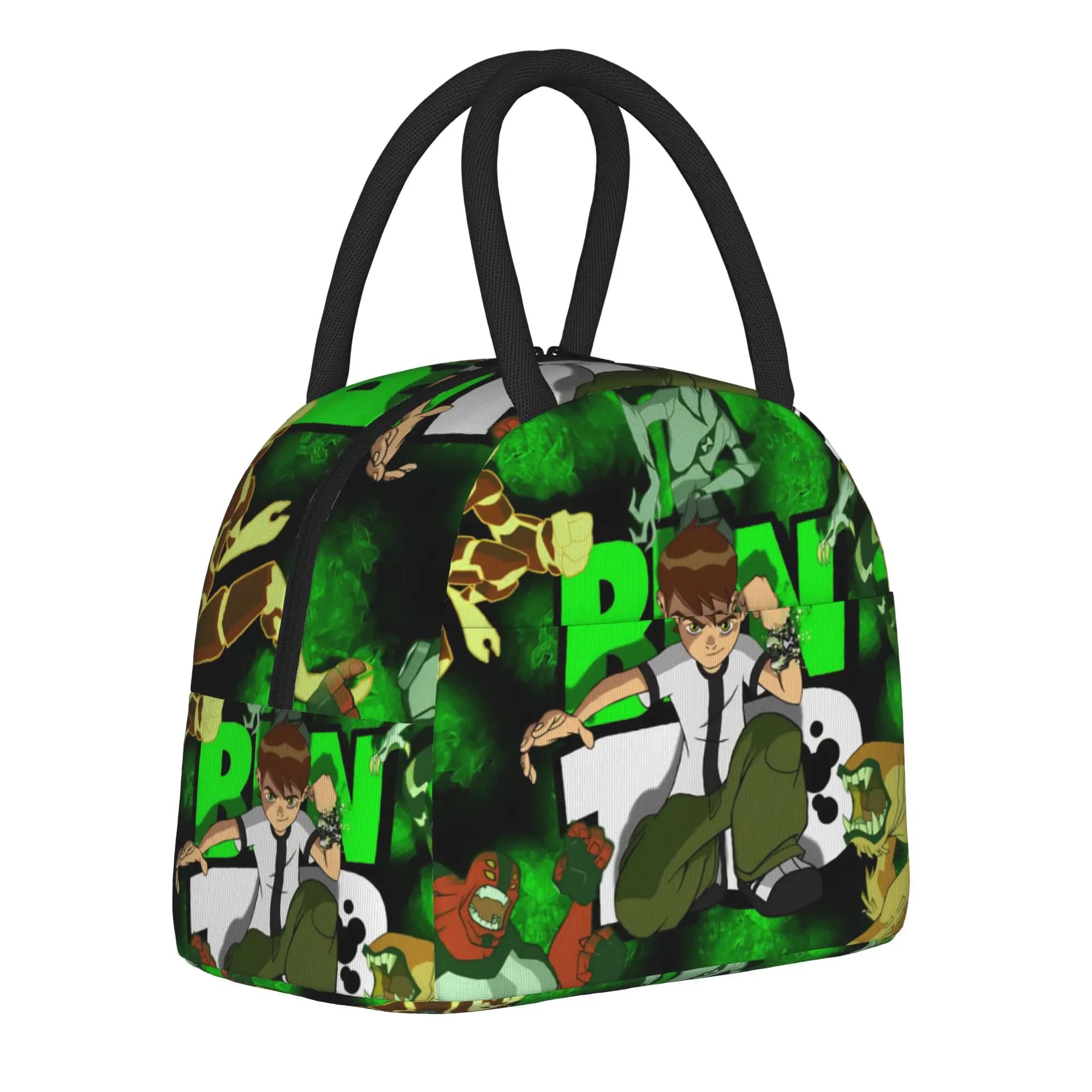 Ben 10 Cartoon Thermal Insulated Lunch Bag for Office Portable Bento Box Men Women Thermal Cooler Lunch Boxes