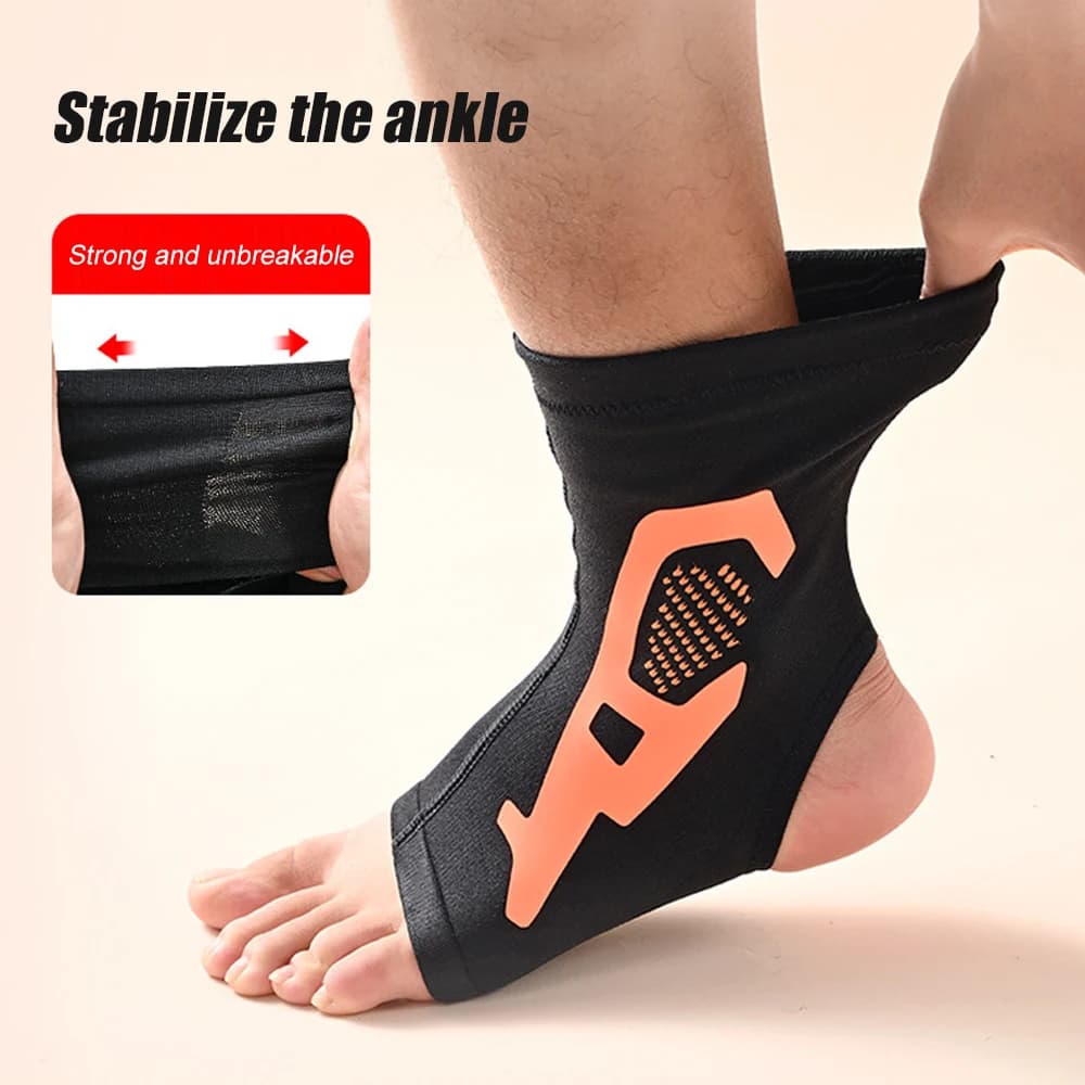 Manicotto di compressione per supporto caviglia traspirante unisex da 1 pezzo, calzino di compressione del piede per gonfiore, fascite plantare, prevenzione dell'addursione