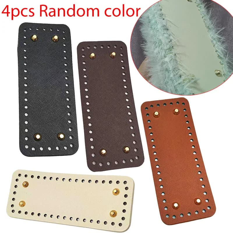 Set di 4 Basi Quadrate per Borse Fai-da-Te, Accessori Hardware, Ganci per Appendere Borse, Adatti per Borse in Filato, Accessori per Borse Fatte a Mano, Base per Creazione di Portafogli S004183
