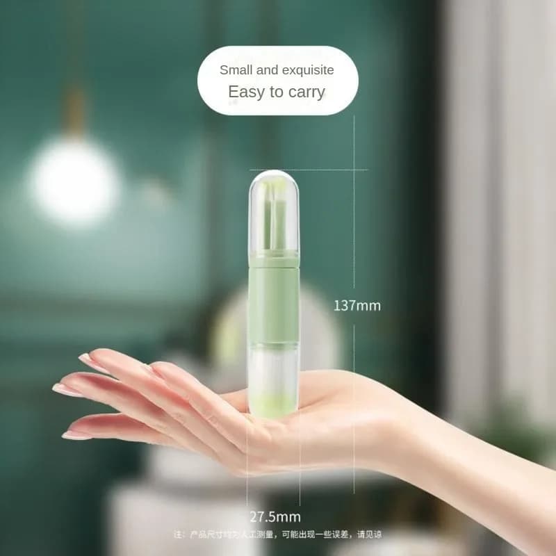 MiniPortable FourinOne pennello per trucco multifunzionale da viaggio in polvere ombretto fard in polvere riparazione viso CapsuleBrush telescopico