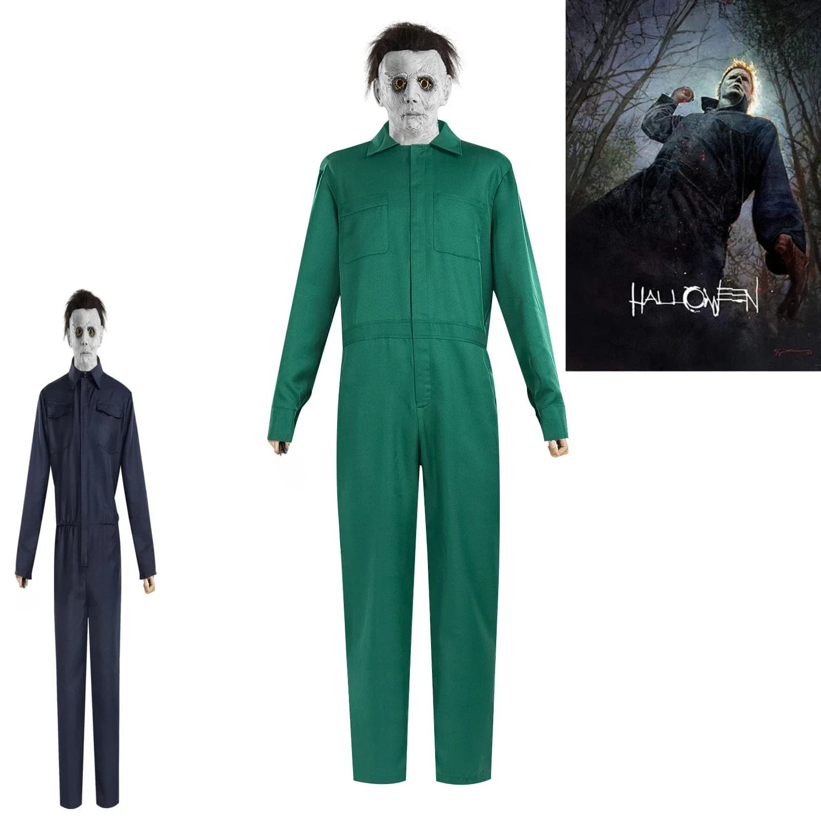 Costume di Halloween Michael Myers per Cosplay, Set Completo per Travestimento Michael Myers, Accessori per Gioco di Ruolo