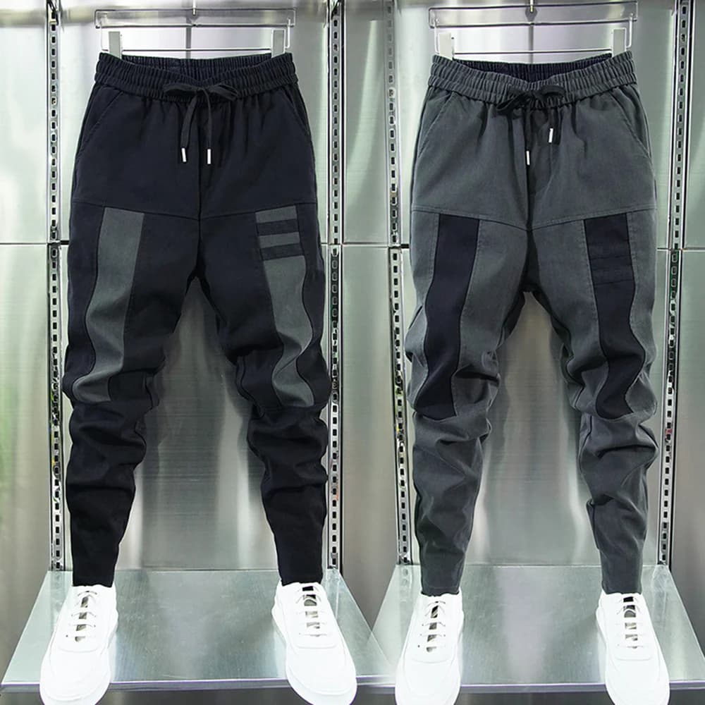 Primavera autunno Golf Hip Hop Streetwear elastico Designer uomo abbigliamento sportivo Baggy Jogging coreano moda allenamento pantaloni Cargo neri