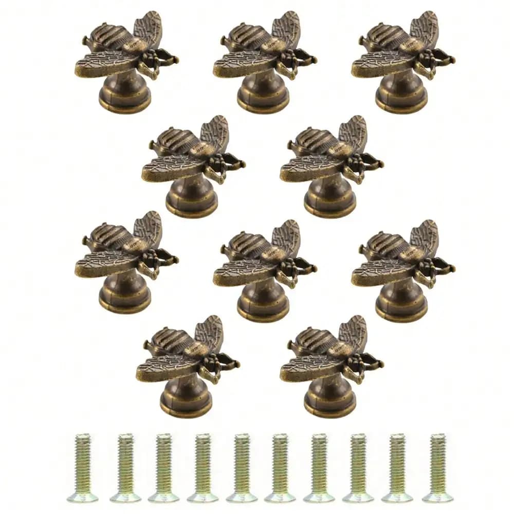 10 pezzi in lega antica piccola manopola per armadio manopole creative ape per mobili foro singolo stile scandinavo armadio armadio porta tirare