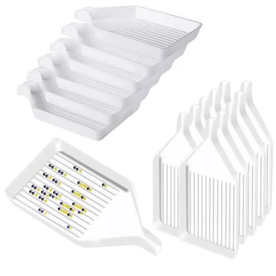 11PCS Plastic Diamond Painting Trays, 3.8 x 2.2 Inches Bead Sorting Trays Rhinestone Tray Organizer Diamond Painting Accessorie