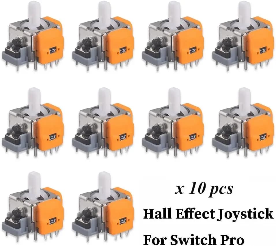 10 Pezzi Joystick Analogico 3D a Effetto Hall di Ricambio per PS5/PS4/Xbox One/Switch Pro, Parti di Ricambio e Accessori