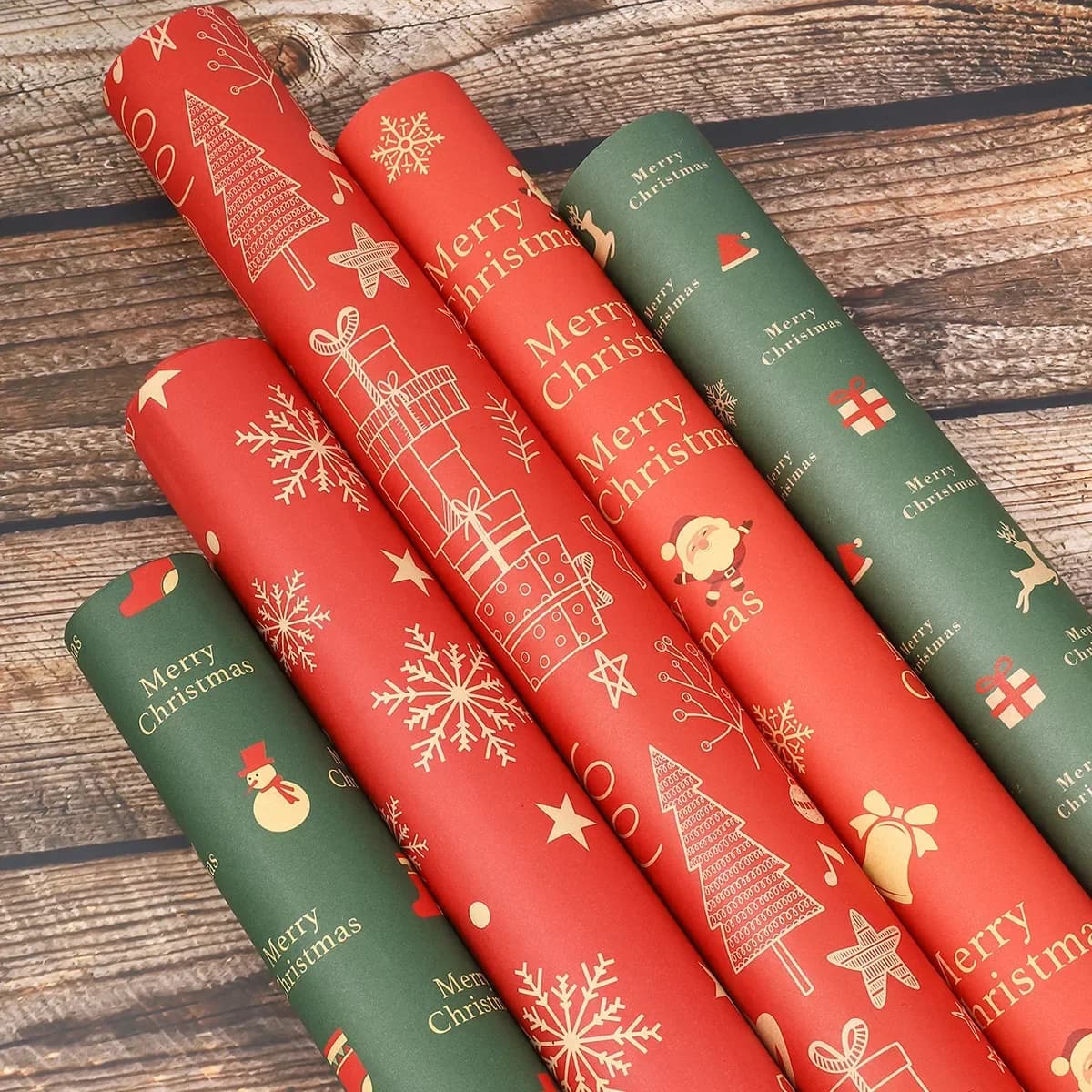 2026 Christmas Kraft Paper 1pcs 50*70cm DIY Wrapper Set Merry Christmas Artware Kraft Packing Paper Vellum Origami Wrapper
