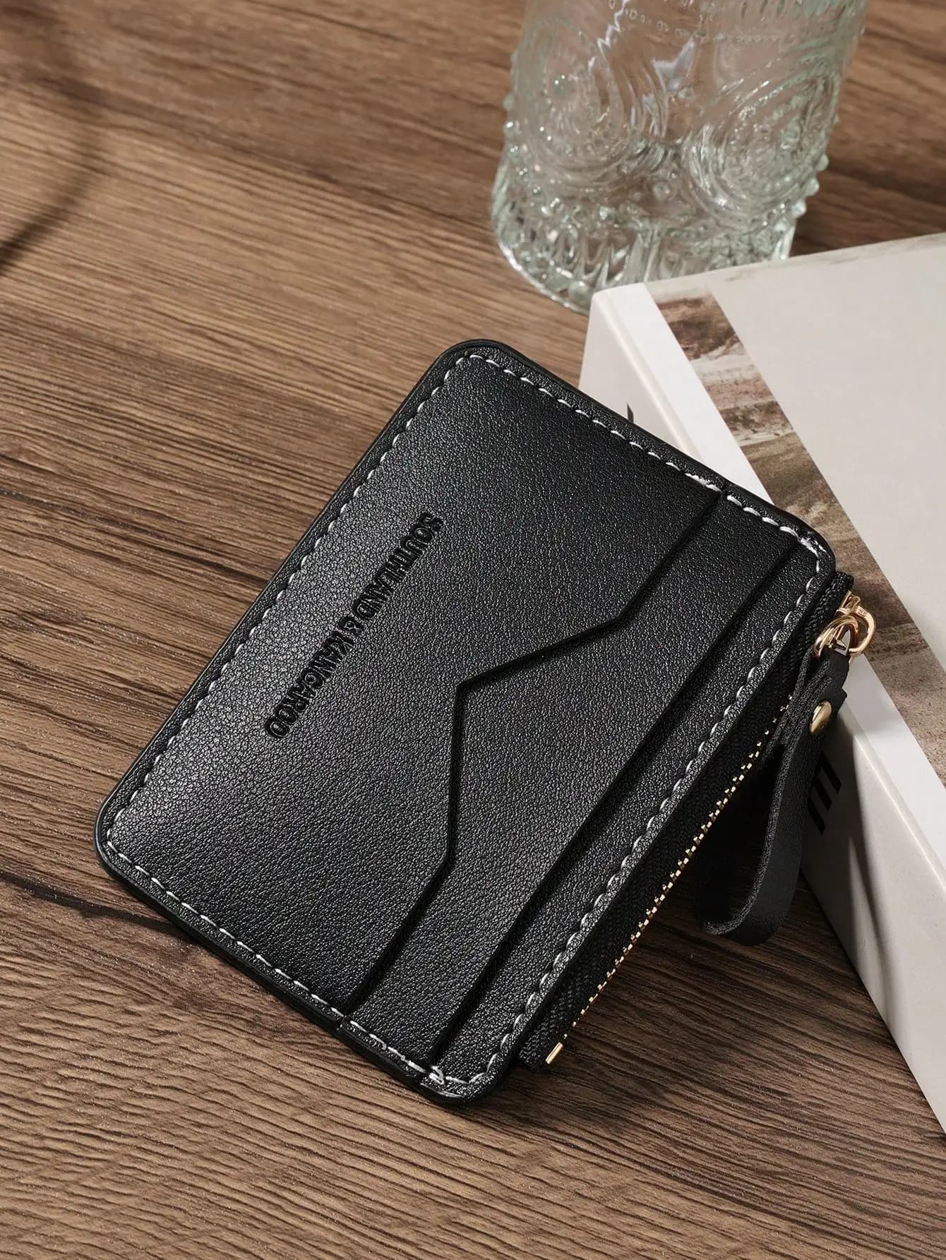 SOUTHLAND&KANGAROO Portafoglio Nero con Tasca per Monete, Porta Carte di Credito e Documenti, Sottile, Leggero e Portatile, Ideale come Regalo di Compleanno per Adolescenti, Studenti Universitari e Scolastici, Uomini e Ragazzi