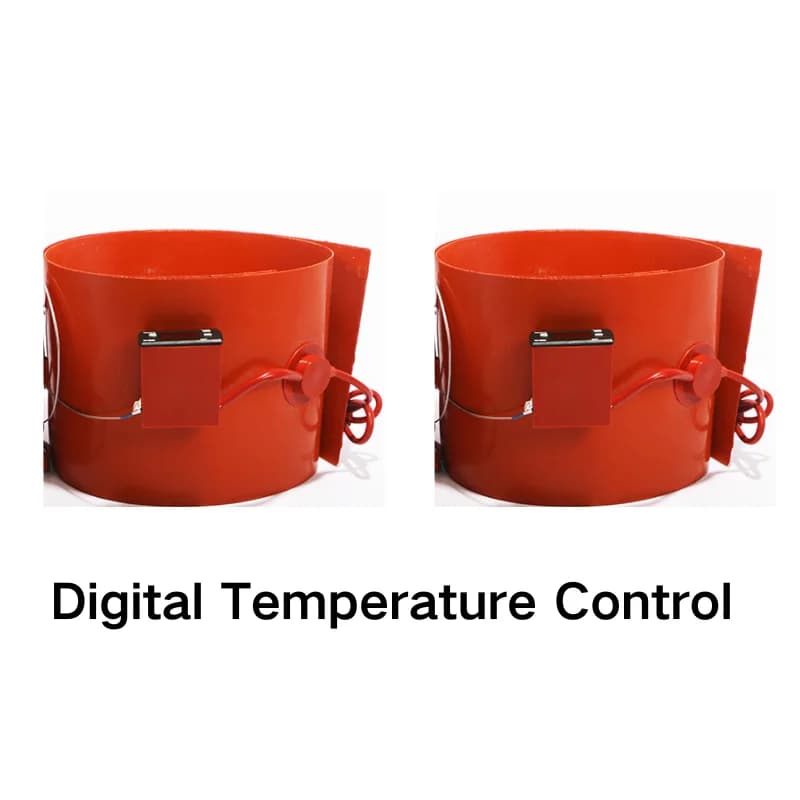 220V 20-200L Controllo digitale della temperatura Fascia in silicone Riscaldatore a tamburo Coperta Olio Biodiesel Plastica Barile di metallo Serbatoio del gas