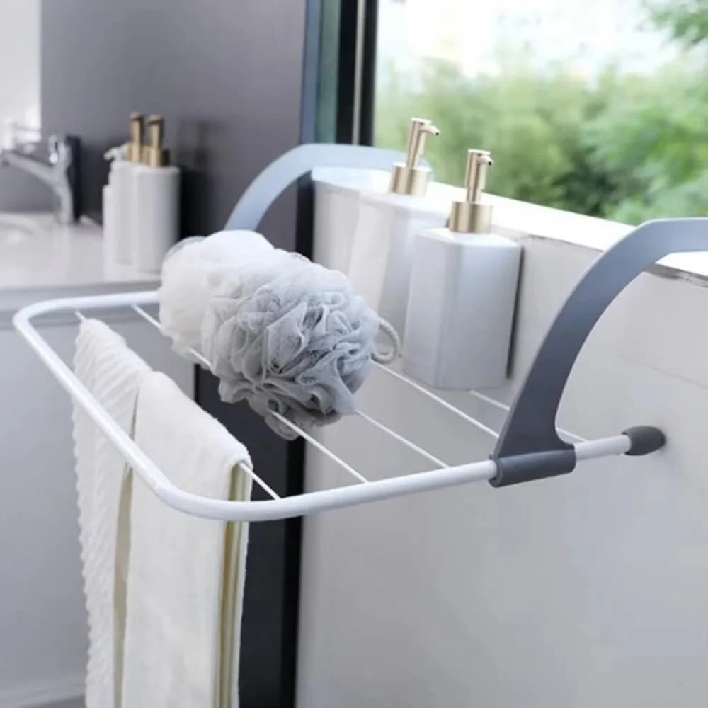 Appendiabiti per asciugare il bucato antiscivolo salvaspazio Appendiabiti pieghevole per riporre le scarpe Appendiabiti per balcone Guardrail per finestra