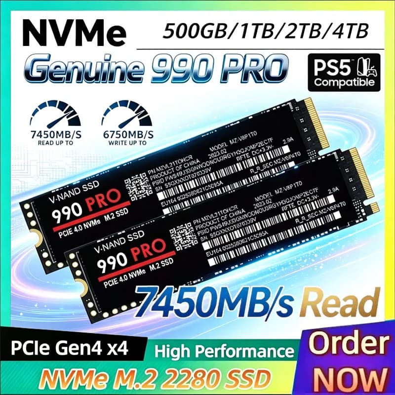 High Speed NVMe M.2 SSD 990Pro Model 1TB 2TB 4TB Stable Internal Hard Drive Replacement For Desktop Notebook