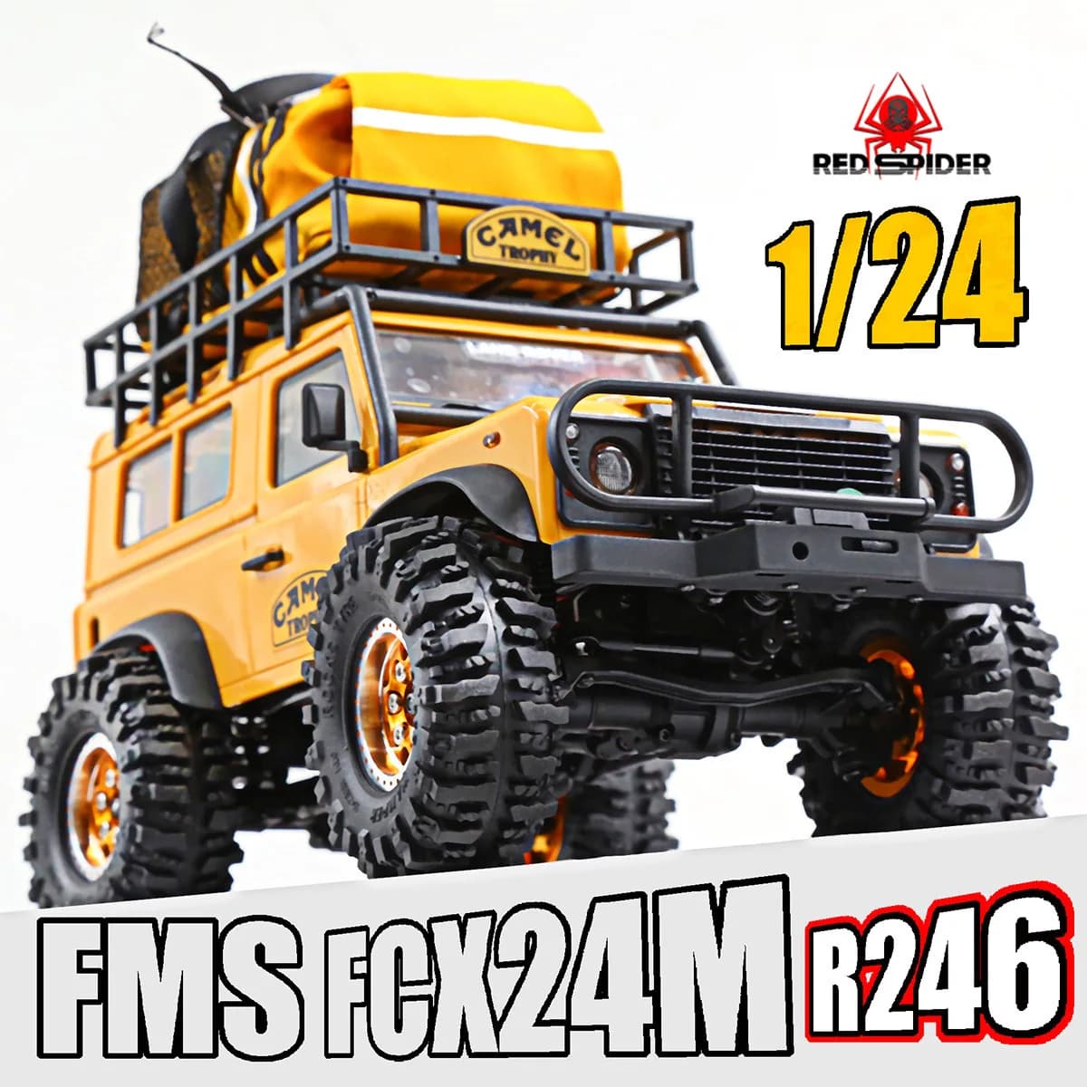 4psc 55mm Pneumatico Camion Crawler Pneumatico Pelle 7mm Mozzo Ruota per FMS 1/24 FCX24 RC Auto Metallo Aggiornamento OP Accessori Parti